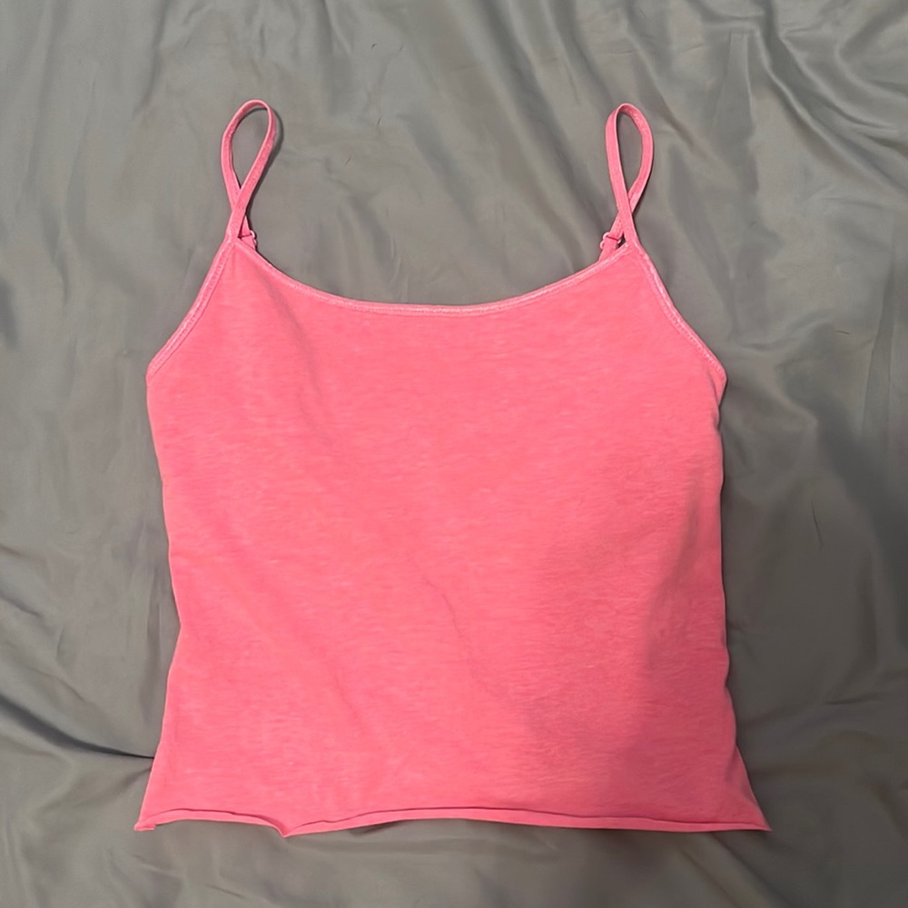 Pink cropped tank